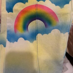 Big Bud‎ Press pants Candy Clouds airbrush birds rainbow high waist tag:S